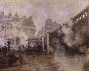 Claude Monet Le Pont de l-Europe Spain oil painting artist